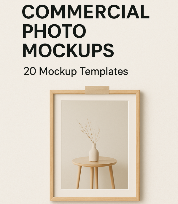 Рекламный макет фото шаблонов Commercial Photo Mockups