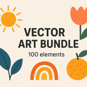Рекламный баннер векторного набора Vector Art Bundle